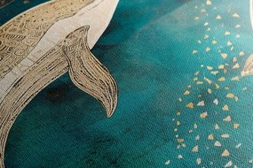 Quadro su tela – Balene nell'oceano magico