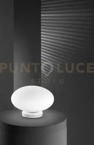Saturno lumetto in vetro e metallo bianco opaco 1 luce attacco e27 ...