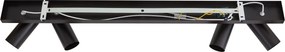 Faretto da soffitto moderno nero 4 luci orientabili - Renna