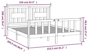 Giroletto con Testiera Miele Massello Pino 150x200 cm King