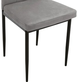 Sedie da pranzo colore grigio in velluto set di 2 pz Kelly - Støraa