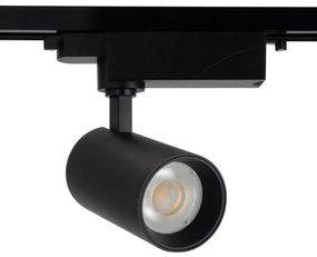 Faro LED 30W Monofase Nero 60° CRI92 no-Flickering - BRIDGELUX LED Colore Bianco Caldo 2.700K