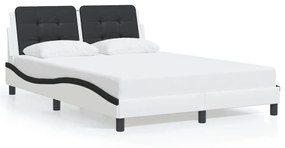 Giroletto Con Luci Led Bianco E Nero 140x190 Cm İn Similpelle /