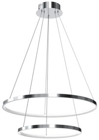 Lampadario LED a sospensione con filo HOOP LED/51W/230V diametro 60 cm 4000K cromo lucido