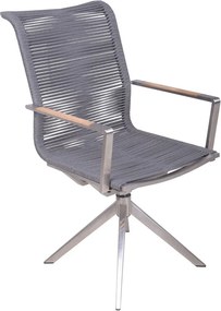 Sedia da giardino in metallo grigio Rubiera - Garden Pleasure