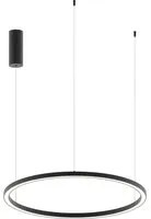 Sospensione LED HOOP in alluminio nero con funzione CCT 80 cm.