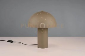 Seta lampada da tavolo metallo tortora con diffusore effetto stelle...