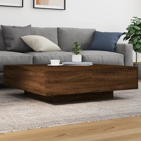 Tavolino Salotto Rovere Marrone 100x100x31 Cm Legno Multistrato /