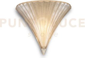 Santa applique in vetro 1 luce attacco e14 oro 24,5cm