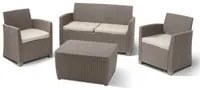 Set esterno allibert k231416 mia lounge cappuccino