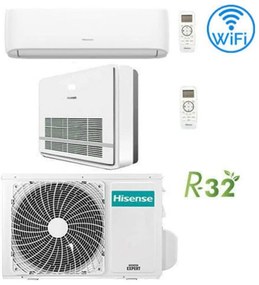 Climatizzatore Condizionatore Hisense Console + Hi Comfort 9000 + 12000 btu R32 Dual split Inverter con u.e. 2AMW52U4RXC novitá Classe a++/a+