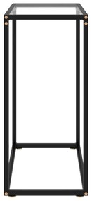 Tavolo consolle trasparente 60x35x75 cm in vetro temperato