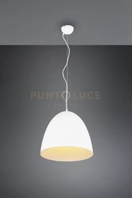 Tilda sospensione metallo cupola bianca d.40cm 1 luce attacco e27