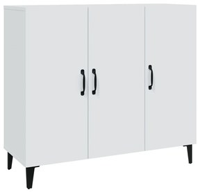 Credenza bianca 90x34x80 cm in legno multistrato