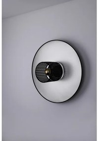 Duolla - Applique TOKYO RATTAN 1xE27/15W/230V diametro 50 cm argento/nero