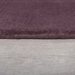 Tappeto di lana viola scuro tessuto a mano 160x230 cm Border - Flair Rugs