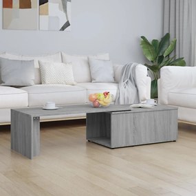 Tavolino da salotto grigio sonoma 150x50x35cm legno multistrato