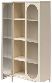 Vetrina in metallo color crema 80x186x40 cm Luna - Støraa