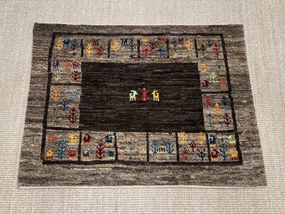 Gabbeh Tappeto persiano 90x70 Marrone (Iran) Annodato A Mano
