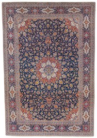 Kashan Tappeto persiano 400 x 270 Blu (Iran) Annodato A Mano