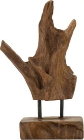 Scultura Akar In Teak Ric, Cm 20X11X34 Min 2 (Pezzi Unici - Non Rip. In Serie)