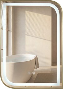 Specchio LED ZONE 80X60 GOLD BRUSH