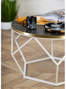 Tavolino DIAMOND 40x70 cm oro/nero/bianco