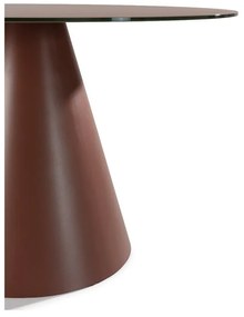 Tavolo da pranzo rotondo con piano in vetro ø 120 cm Vida – MOME