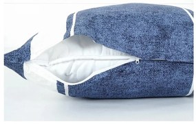 Set copripiumino e federa blu in crêpe per letto singolo 140x200 cm Blue Line – B.E.S.