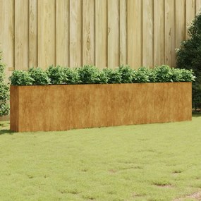Fioriera Rialzata Da Giardino 360x40x80 Cm İn Acciaio Corten /