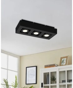 Eglo 31064 - Faretto LED MENDOZA 3xLED/4,7W/230V 3000K nero