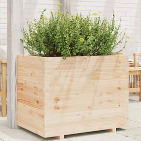 Fioriera Da Giardino 90x60x72 Cm İn Legno Massello Di Pino /