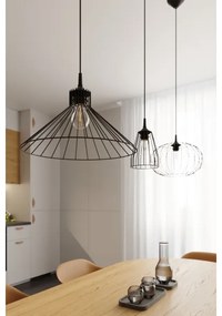 Sollux SL.1185 - Lampadario a sospensione con filo TSUNO 1xE27/15W/230V nero