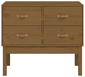 Tavolo consolle miele 90x40x78 cm in legno massello di pino