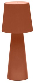 Kave Home - Lampada da tavolo grande da esterni Arenys in metallo con finitura in color terracotta