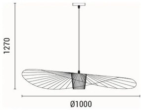 Lampadario a sospensione con filo OGGI 1xE27/40W/230V nero