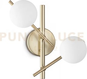 Atlas applique 2 luci attacco g9 colore oro in metallo e diffusori ...