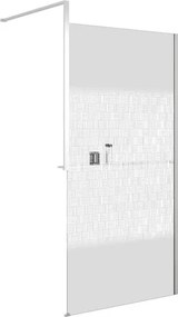 Box doccia walk-in Elidesign, vetro serigrafato 8 mm, L max 160 cm x H 200 cm, profilo cromo