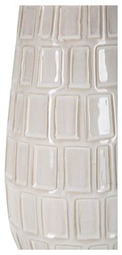 Lampada da tavolo in ceramica color crema con paralume in tessuto (altezza 44,5 cm) Hole - Mauro Ferretti