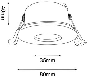 Brosline 3026 - Faretto da incasso CHITO 1xGU10/10W/230V nero