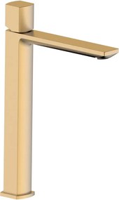 Rubinetto per lavabo getto laminare cristallino Coral oro spazzolato AQUASANIT