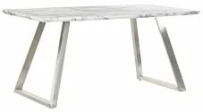 Tavolo da Pranzo DKD Home Decor Acciaio Bianco 160 x 90 x 76 cm Legno MDF