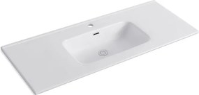 Lavabo da incasso per mobili 121 cm in ceramica bianca | Litos-K7012 - KAMALU