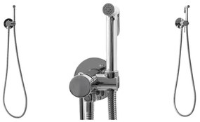 REA-B4106-Bidet. miscelatore per bidet con doccetta per installazione a incasso LUNGO, cromo lucido