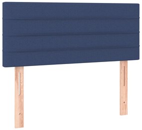Testiera blu 100x5x78/88 cm in tessuto