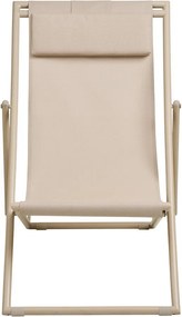 Sdraio da giardino beige in metallo regolabile/pieghevole Curtis – House Nordic