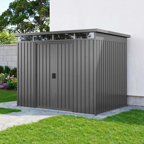 PRIMEYARD Casetta da giardino 220 x 160 cm, grigio perla - (GFPV01009)