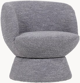 Poltrona lounge girevole imbottita in bouclé Shuffle