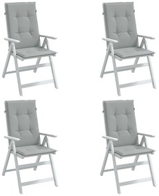 Cuscini Sedia Schiena Alta 4 Grigio Mélange 120x50x4 Tessuto /