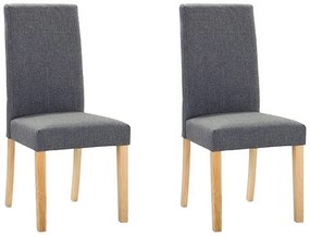 Set di 2 sedie tessuto grigio BROADWAY Beliani
